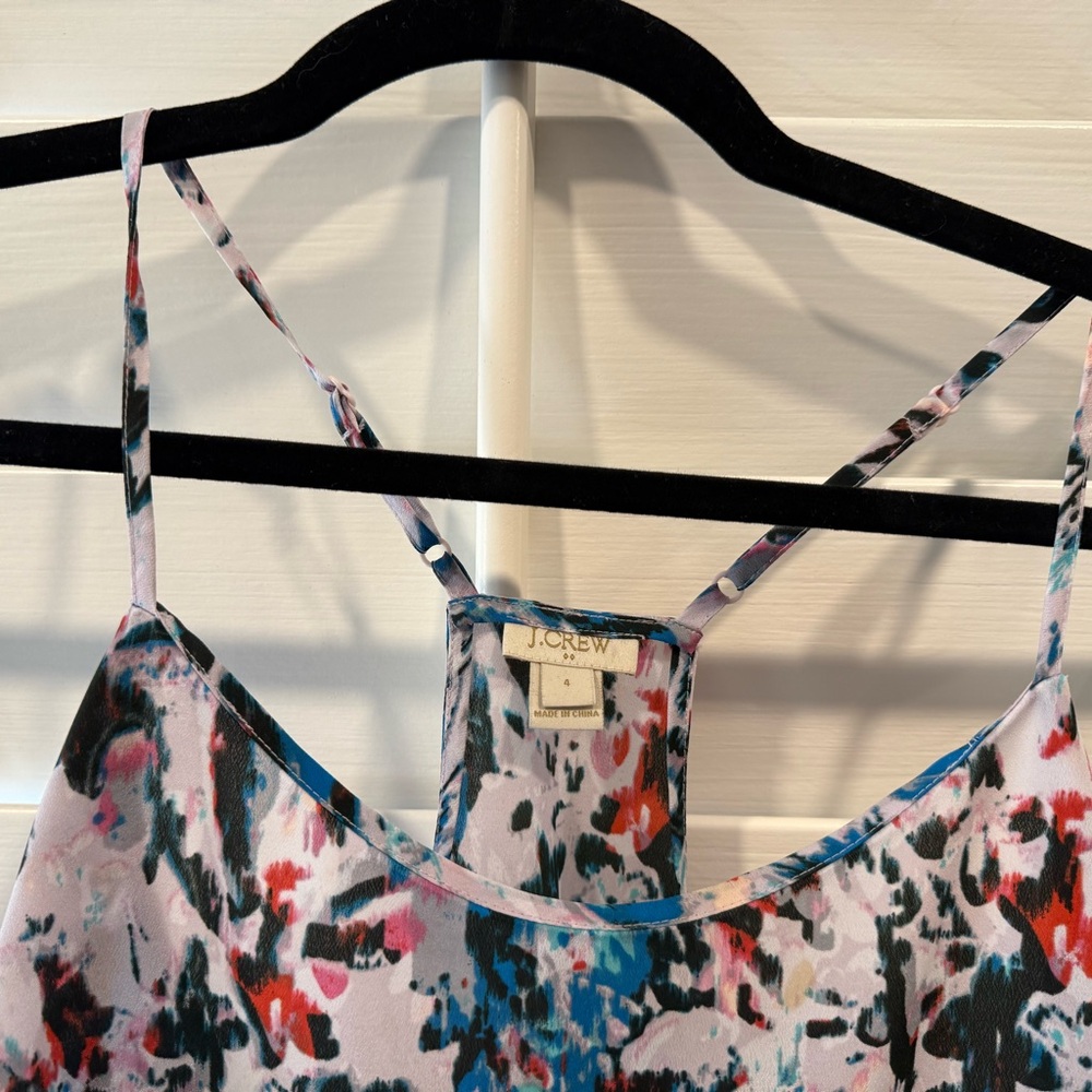 Colorful Abstract Print Spaghetti Strap Racerback Top - Picture 3 of 3